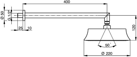 Верхний душ Cisal Cherie DS01360021 Хром 