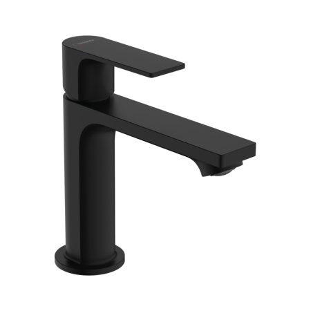 Смеситель Hansgrohe Rebris E 110 72557670 для раковины со сливным гарнитуром черный 