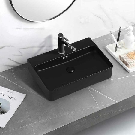 Раковина Abber Rechteck 61 AC2201MB Черная матовая 