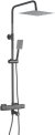 Душевая система c термостатом Shevanik S3096T, оружейная сталь 