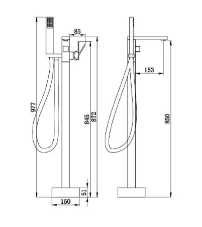 Смеситель Boch mann Albano BM7774 для ванны с душем напольный 