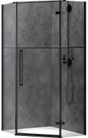 Душевой уголок Abber 90х90 AG05090B фурнитура Черная стекло прозрачное