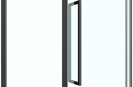 Душевой уголок Abber 90х90 AG05090B фурнитура Черная стекло прозрачное 