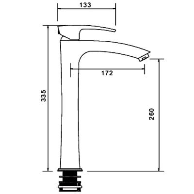 Смеситель для раковины Gappo G07 G1007-11 Хром 
