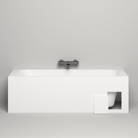 Ванна из искусственного камня Salini Orlanda Kit 180х80 102112G Белая глянцевая 