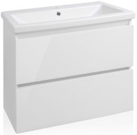 Тумба под раковину Style Line Даймонд 70 Люкс Plus подвесная Белый глянец Тумба под раковину Style Line Даймонд 70 Люкс Plus подвесная Белый глянец