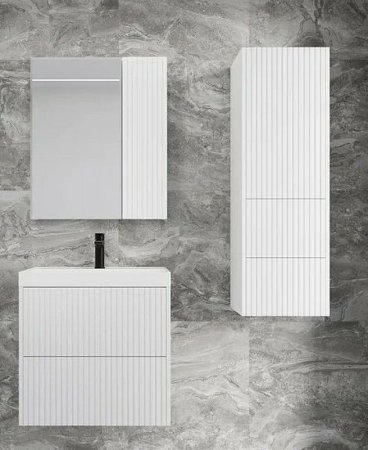 Тумба под раковину Style Line Стокгольм 60 ЛС-00002307 подвесная Белый рифленый софт 