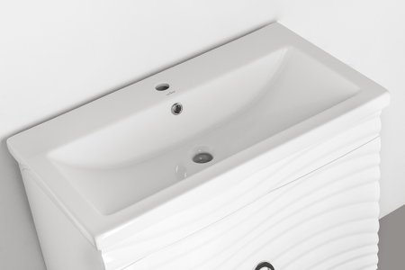 Тумба под раковину Style Line Вероника 80 подвесная Белая 