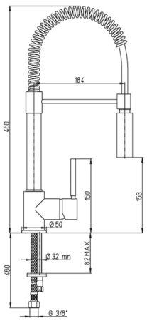 Смеситель для кухни Paini Cox 78CR557PEKM Хром 
