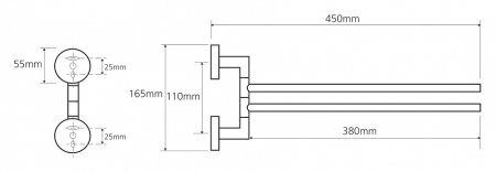 Полотенцедержатель Bemeta Omega 104204102 