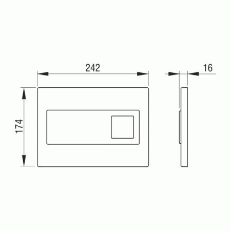 Кнопка смыва Pestan Fluenta Diamond черная 