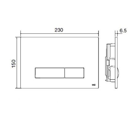 Кнопка смыва Oli Glam 139184 белый 