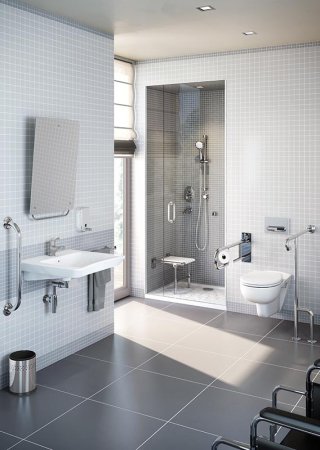 Унитаз подвесной VitrA Conforma 5810B003-6234 безободковый, для людей с ограниченными возможностями 