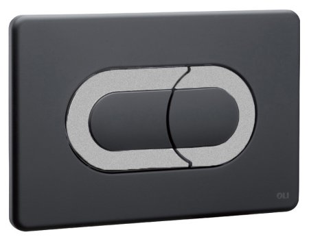 Кнопка смыва OLI Salina 640099 черный/хром матовый 