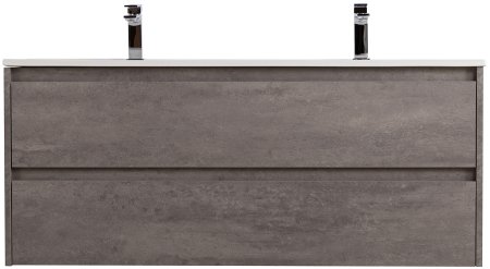 Тумба с раковиной BelBagno KRAFT-1200-2C-SO-2-CG Cemento Grigio 