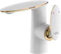 Смеситель для раковины Rossinka RS30-11W Белый Золото