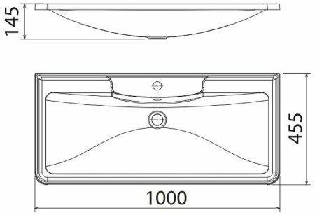 Раковина BelBagno 100 BB1000/455-LV-MR-ALR Белая 