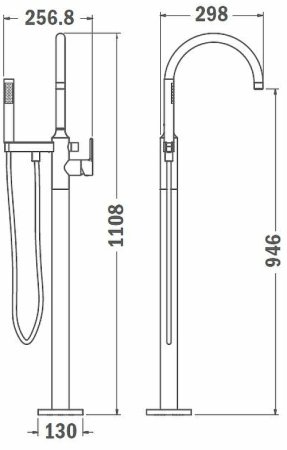 Смеситель для ванны Teka Alaior 182330200 Хром 