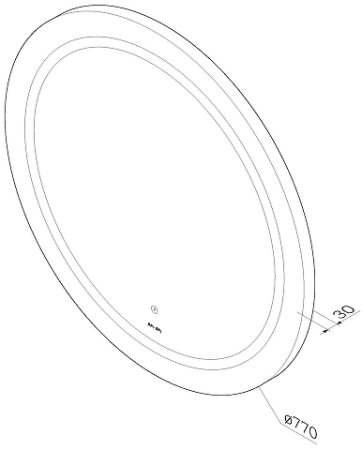 Зеркало AM.PM X-Joy 77 M85AMOX0801WG с сенсорным выключателем 