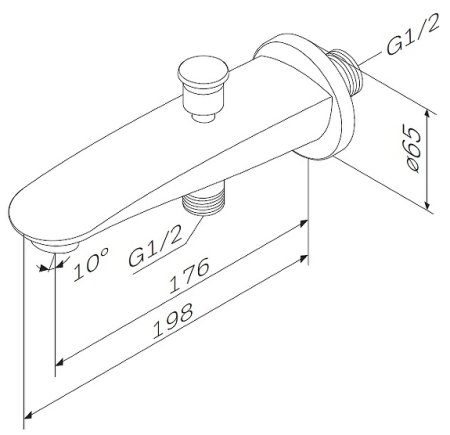 Излив для смесителя AM.PM Like F8070100 Хром 