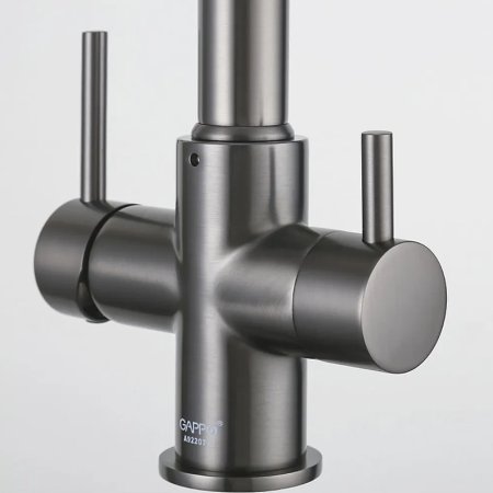 Смеситель для кухни Gappo G4398-69 Оружейная сталь 