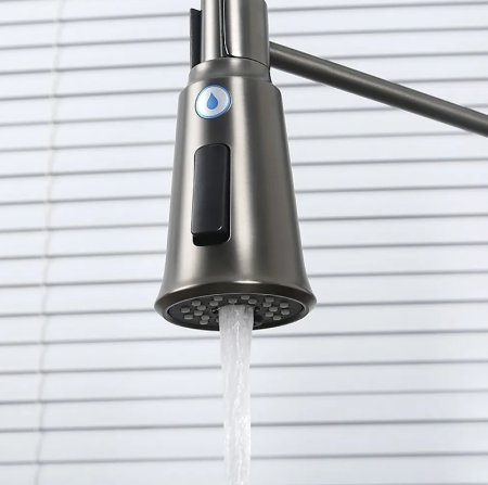 Смеситель для кухни Gappo G4398-69 Оружейная сталь 