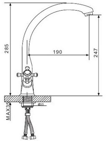Смеситель для кухни Gappo G4145 Хром 