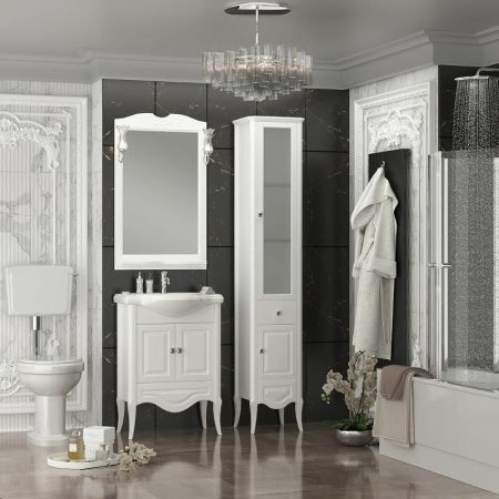 Зеркало Opadiris Брунелла 65 00-00005981 Белое матовое 