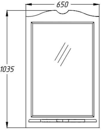 Зеркало Opadiris Брунелла 65 00-00005981 Белое матовое 