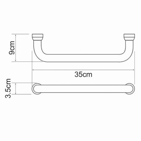 Поручень WasserKRAFT K-1066 белый 