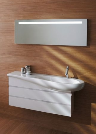 Зеркало Laufen Alessi One 120 с подсветкой Хром матовый 