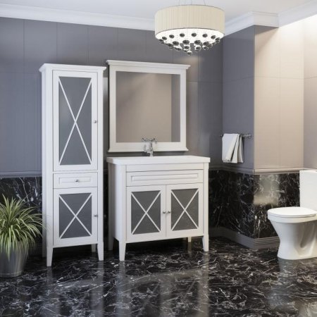 Зеркало Opadiris Палермо 90 Z0000008548 Белое матовое 