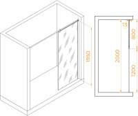 Душевая перегородка RGW WA-034 800