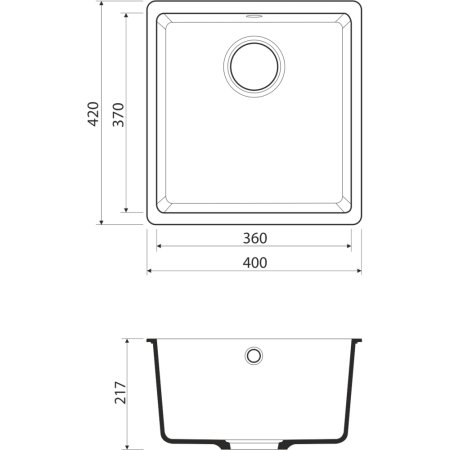 Мойка для кухни Omoikiri Kata-40-U-MA 4993391 Марципан 