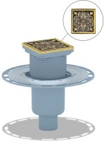 Душевой трап Bronze de Luxe Цветок 21975-5902 с решеткой Бронза