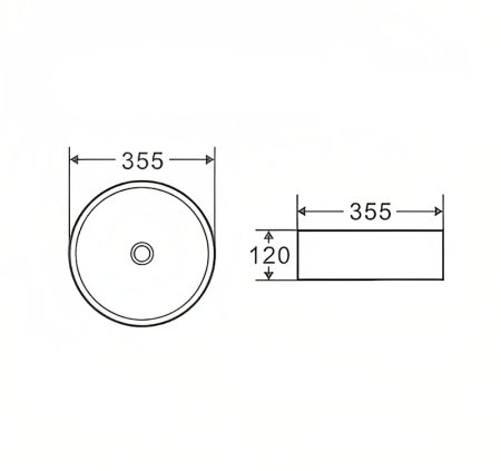 Раковина-чаша D&K Matrix 36 DT1391516 Белая 