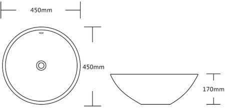 Раковина-чаша Ceruttispa 45 CR1001 СТ9614 Белая 
