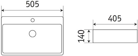 Раковина CeramaLux 50 78180 Белая глянцевая 