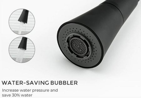 Смеситель для кухни Frap H44 F4044-6 Черный матовый 