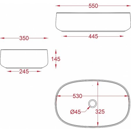 Раковина-чаша Artceram Cognac 55 COL008 39 00 Cocoa 