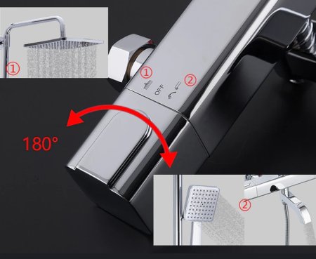 Душевая система Gappo G91 G2491 с термостатом Хром 