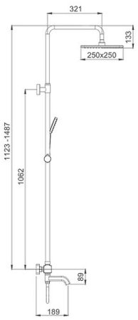 Душевая система Gappo G91 G2491 с термостатом Хром 