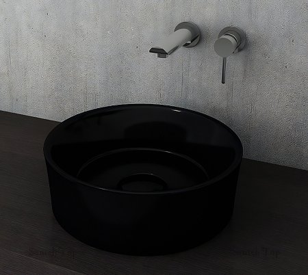 Раковина-чаша Bocchi Vessel 38 1174-005-0125 Черная глянцевая 
