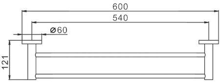 Полотенцедержатель Frap F301 F30109 двойной Сатин 