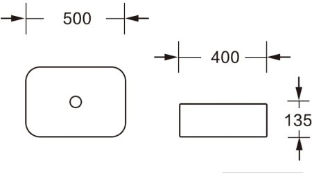 Раковина-чаша Ceruttispa 50 CR0084 9857 Белая 