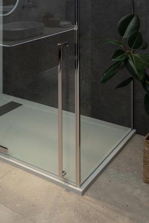 Душевая стенка Allen Brau Priority 90 3.31016.00 профиль Хром стекло прозрачное 