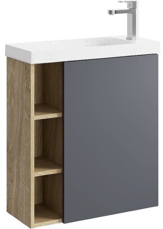 Корпус тумбы под раковину Aqwella Alba 60 R ALB0106RDD подвесной Дуб Давос 
