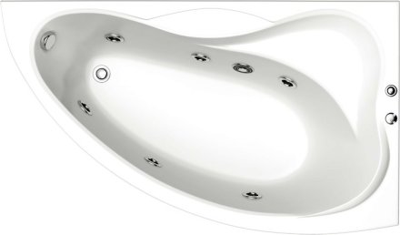 Акриловая ванна Bas Вектра 150 см R с г/м + средство 