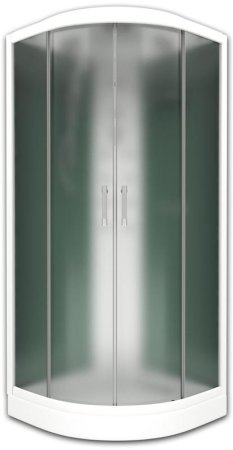 Душевая кабина Bas Адрия (белая стенка, тонированное стекло) 