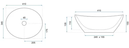 Раковина 41х34,5 см Rea Sofia REA-U4527 
